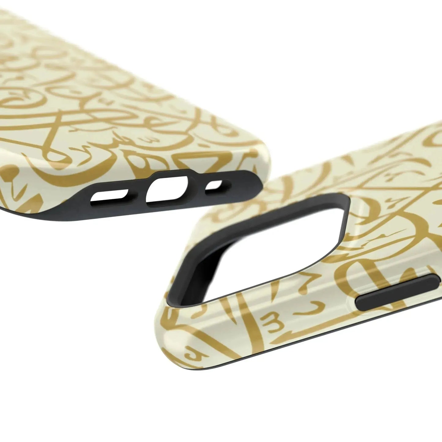 Beige and Gold Arabic Letters Iphone Magnetic Tough Cases book cover