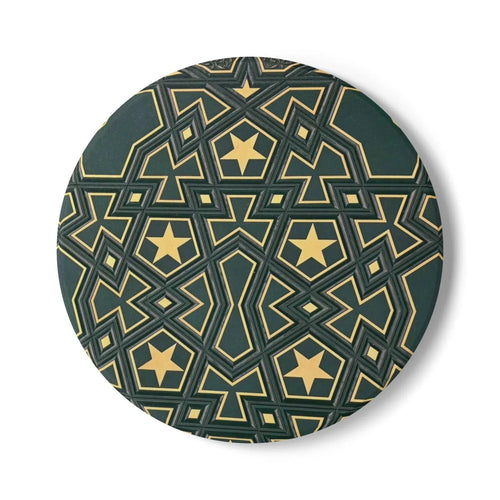 Masjid Al-Haram Pattern Ceramic Coaster, Stylish Drinkware, Home Decor, Gift for Housewarming, Coffee Table Accessory book cover