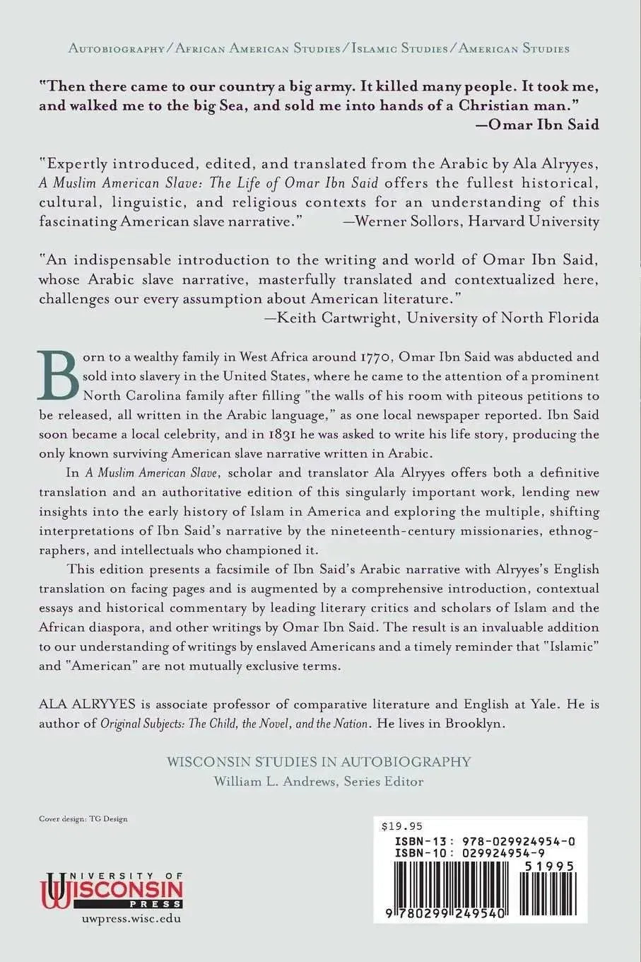 A Muslim American Slave: The Life of Omar Ibn Said
