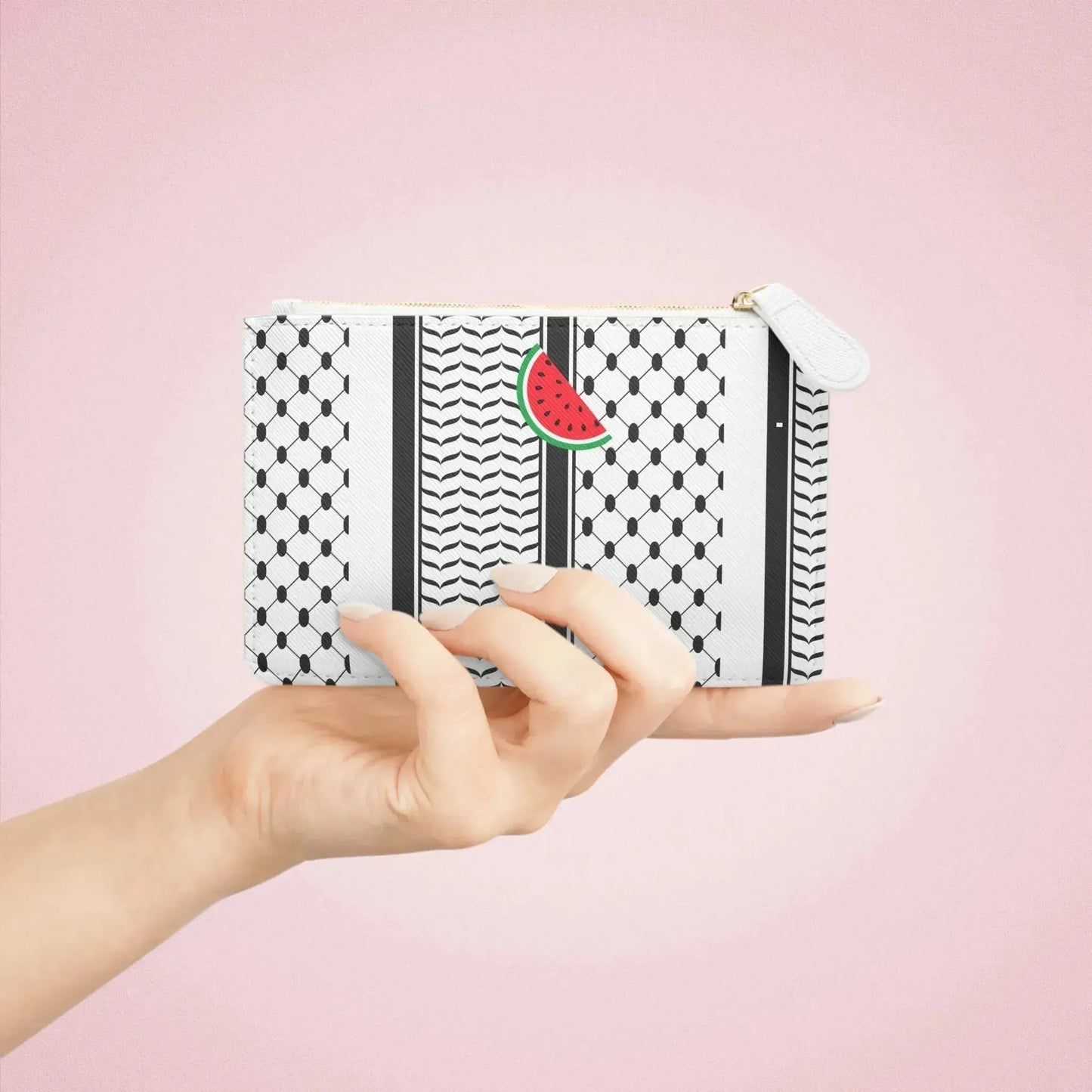 Black and White Kufie Mini Clutch Bag book cover