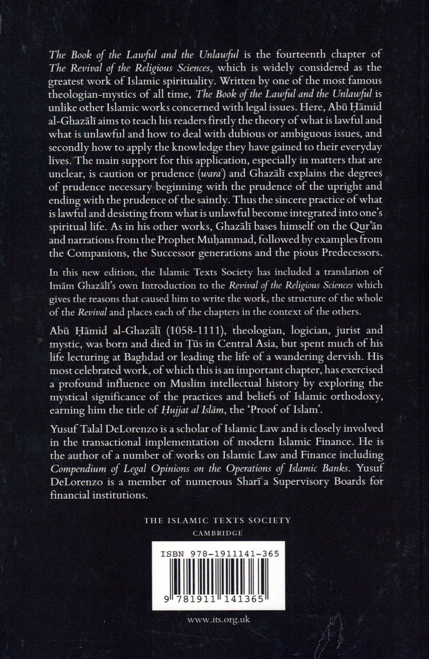 Al-Ghazali On The Lawful And The Unlawful: Kitab al-Halal wa'l Haram