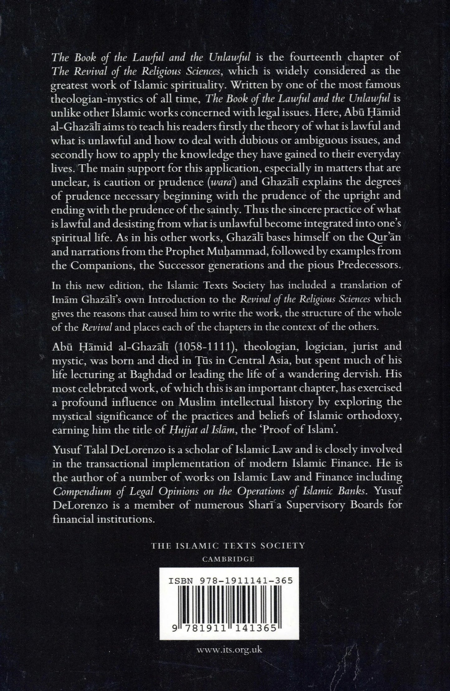 Al-Ghazali On The Lawful And The Unlawful: Kitab al-Halal wa'l Haram