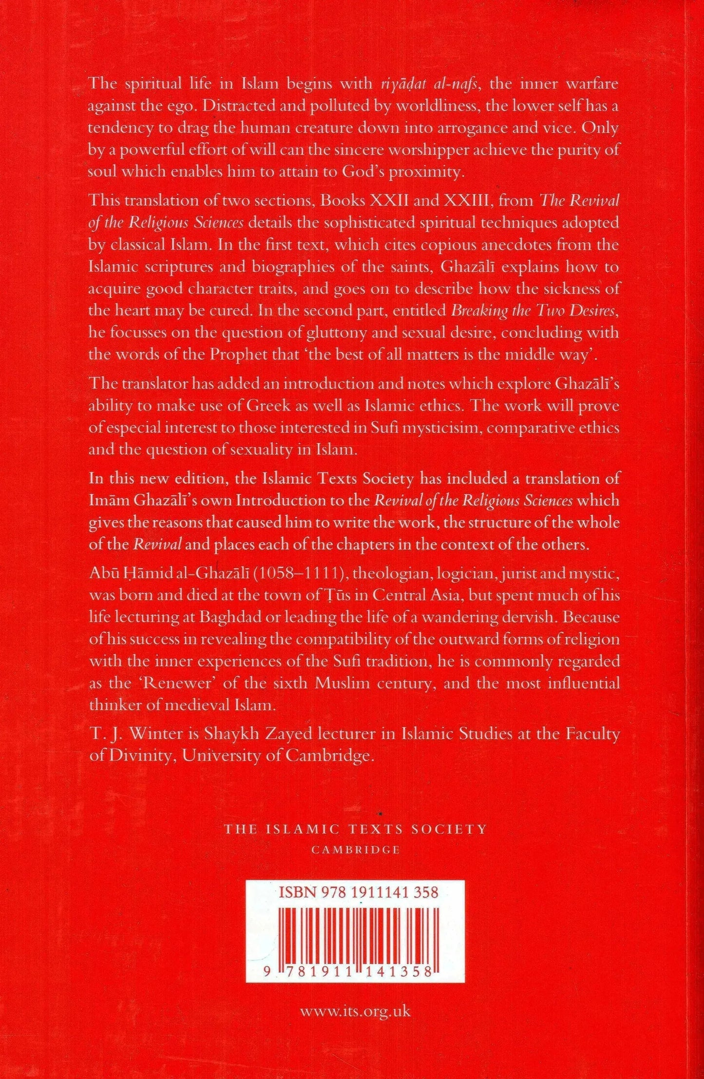 Al-Ghazali on Disciplining the Soul and on Breaking the Two Desires by al-Ghazali book cover