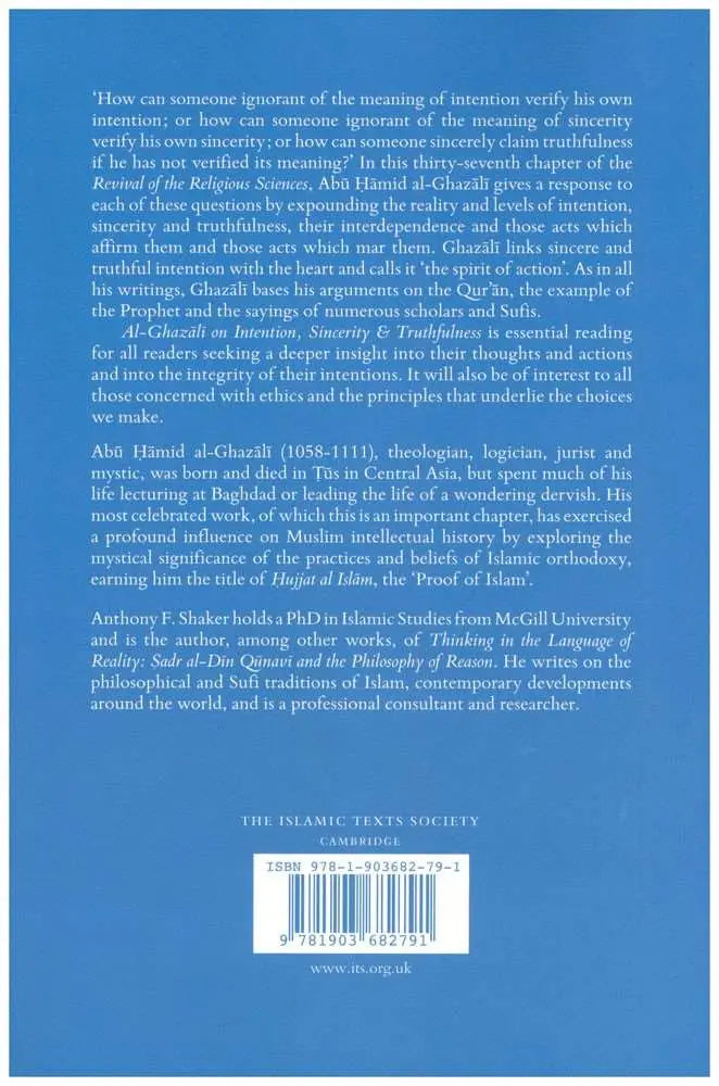 Al-Ghazali on Intention, Sincerity and Truthfulness