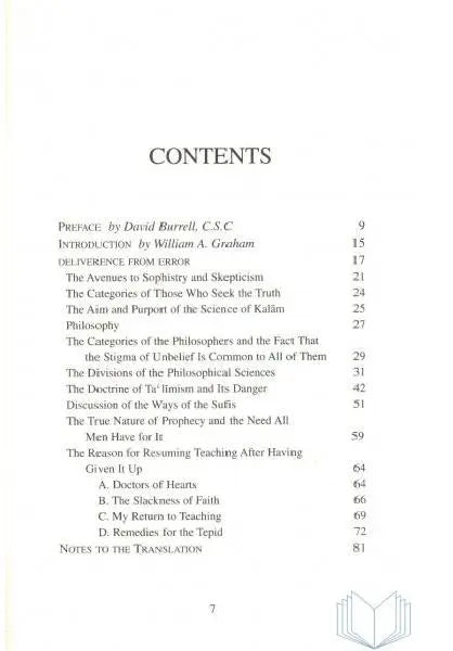 Al-Ghazali's Path To Sufism: His Deliverance from Error