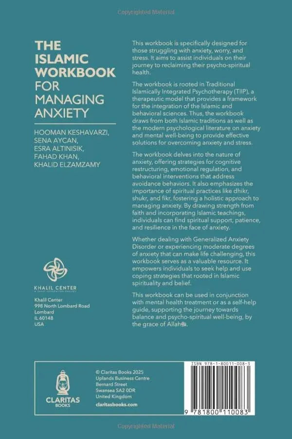 The Islamic Workbook for Managing Anxiety by Hooman Keshavarzi book cover