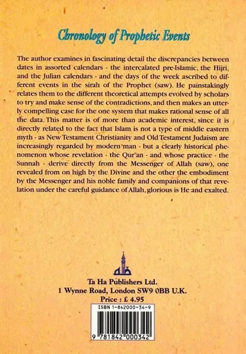 Chronology of Prophetic Events by Fazlur Rahman book cover