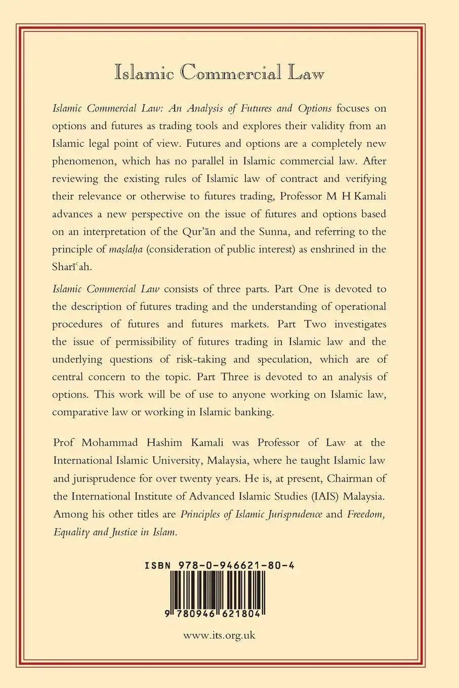 Islamic Commercial Law: An Analysis of Futures and Options by Mohammad Hashim Kamali book cover