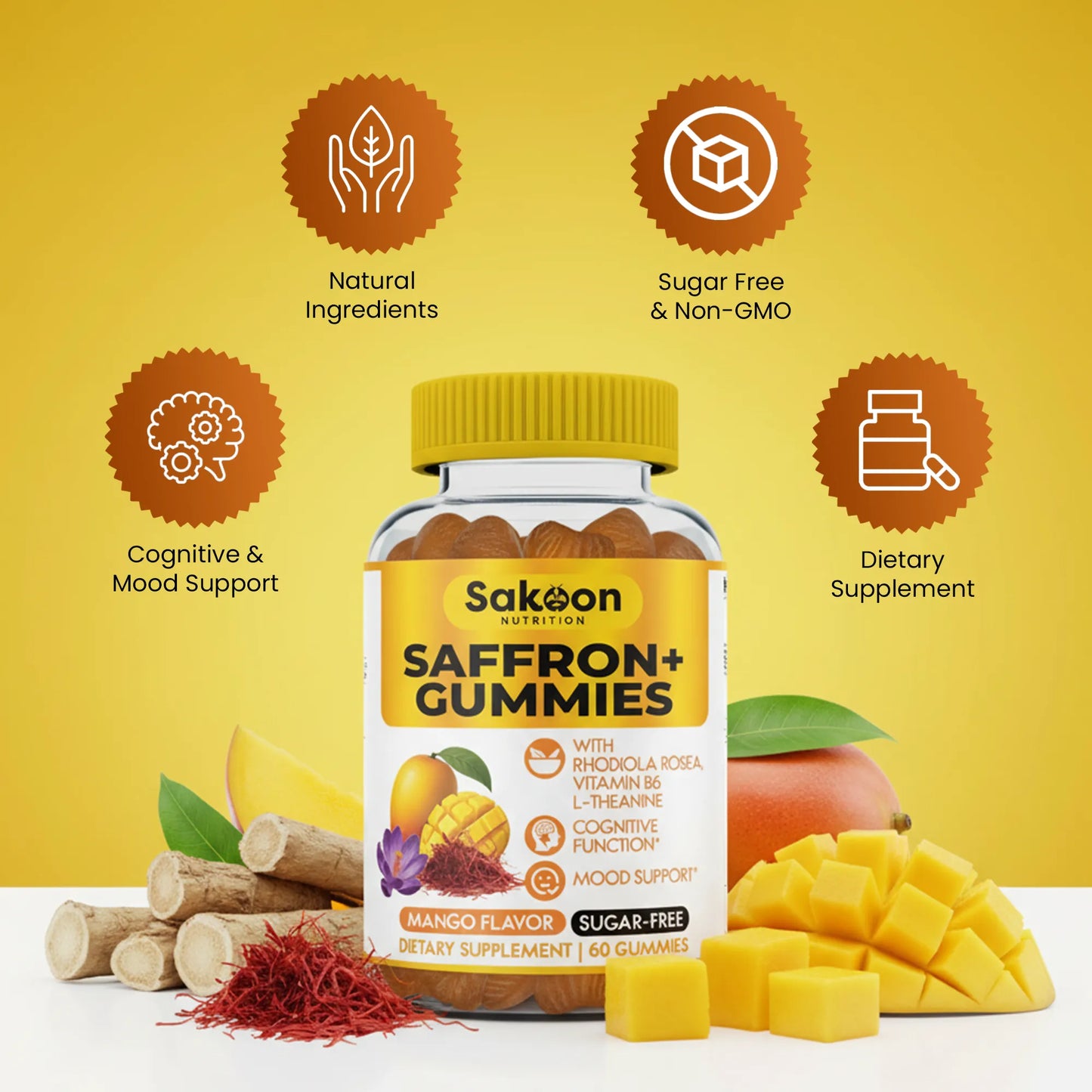 Sugar-Free Saffron Mood Gummies