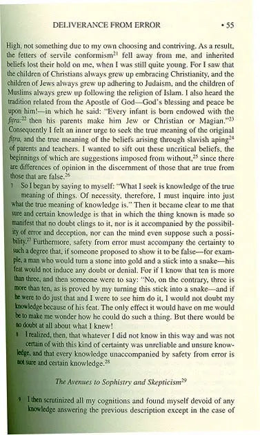 Deliverance from Error Fons Vitae