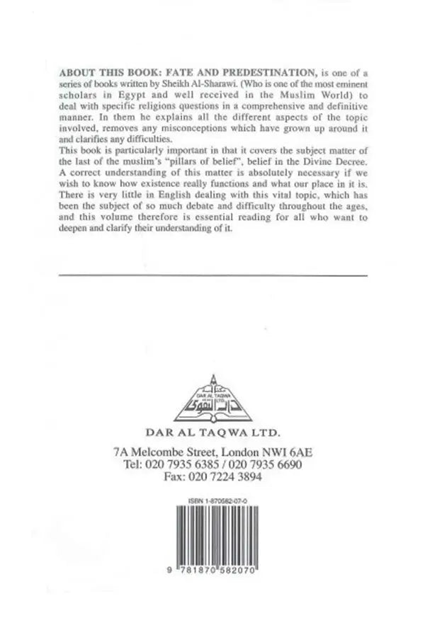 Fate and Predestination