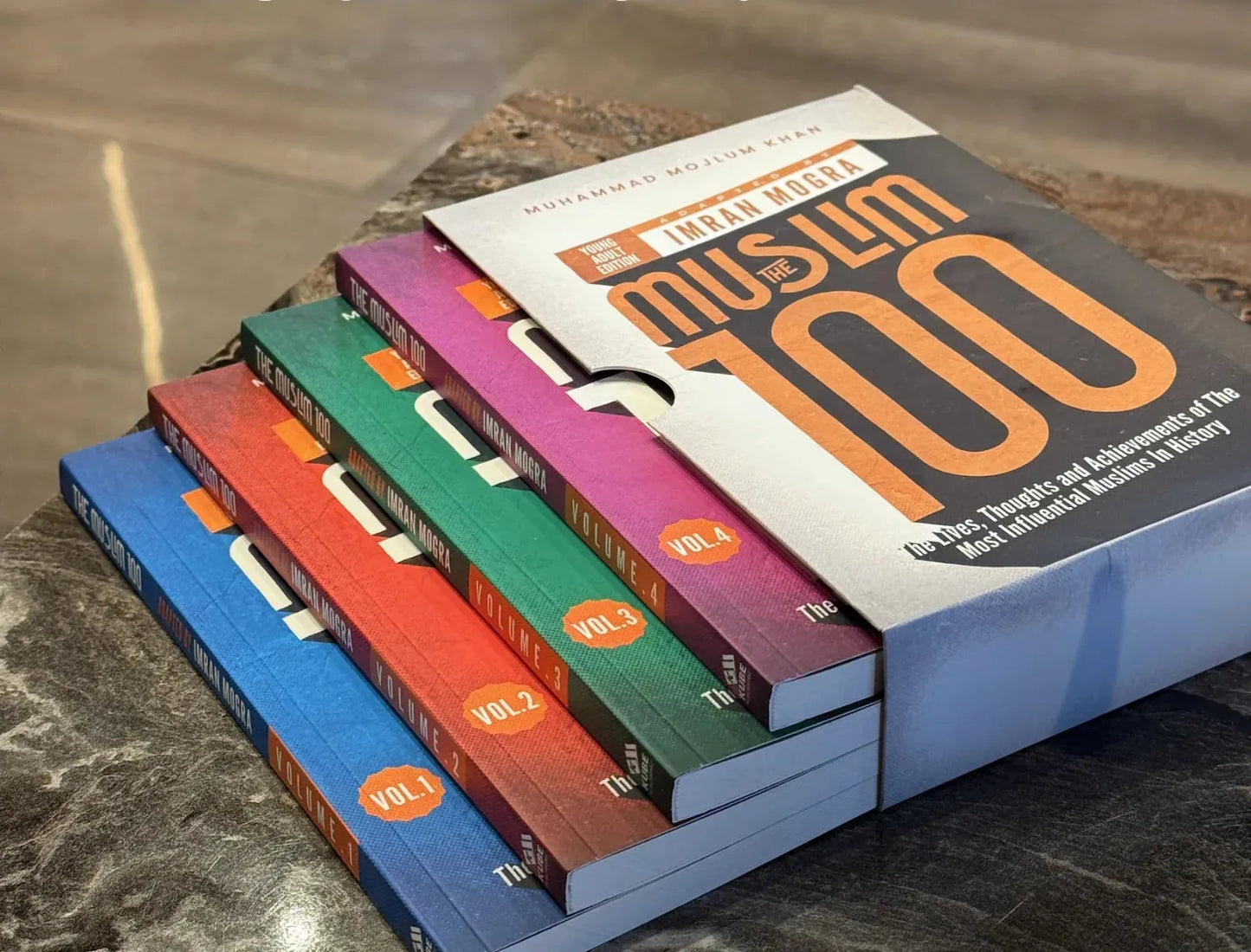 The Muslim 100: The Lives, Thoughts and Achievements of the Most influential Muslim in History Box Set (Books 1-4) - Young Adult Edition by Muhammad Mojlum Khan book cover