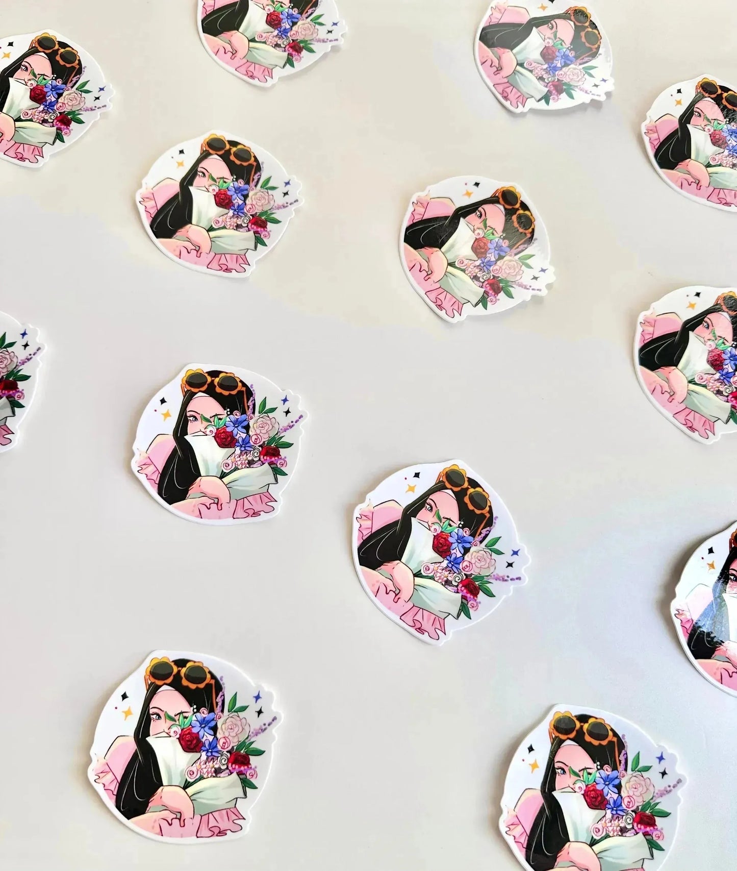 Flowery Hijabi - Sticker