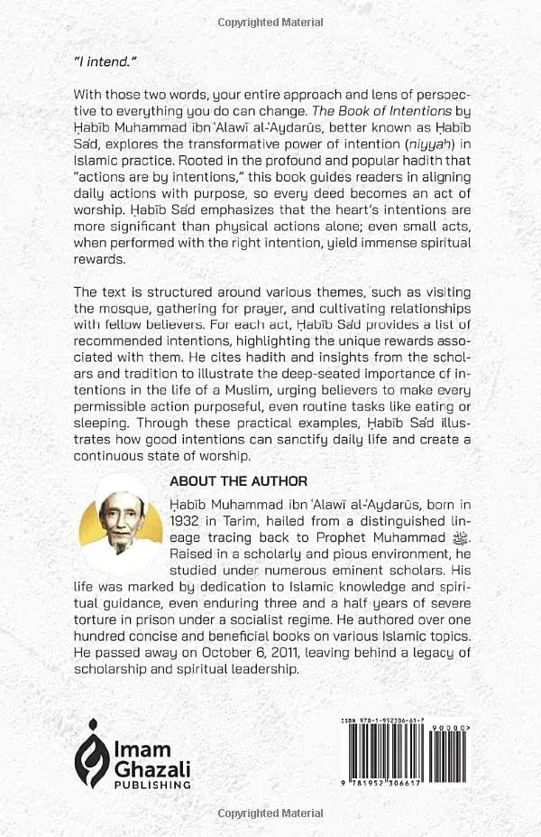 The Book of Intentions: Towards a Life of Purpose & Clarity by Muhammad ibn Alawi al-Aydarus book cover