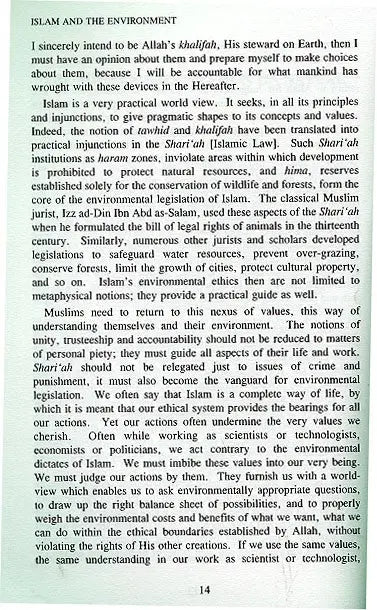 Islam and the Environment Taha Publishers