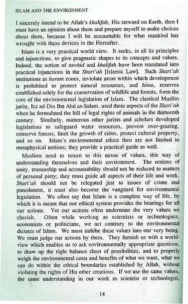 Islam and the Environment Taha Publishers