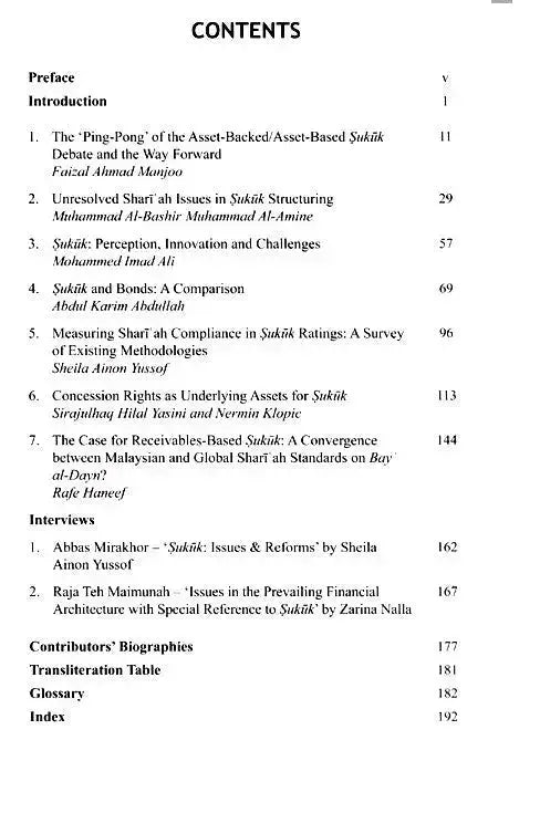 Islamic Finance: Issues in Sukuk and Proposals for Reform