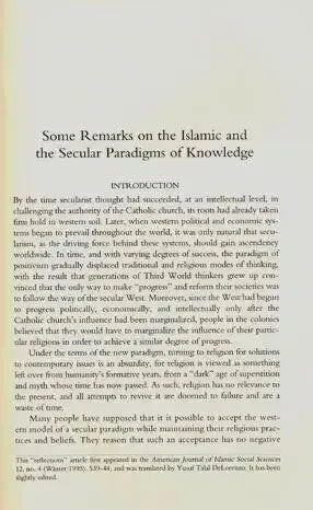 Issues in Contemporary Islamic Thought International Institute of Islamic Thought