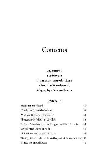 Love of the Righteous is the Key to Sainthood Sakina Publishing