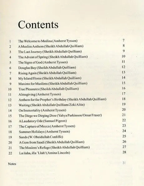 Muslim Songs of the British Isles: Arranged for School