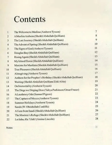 Muslim Songs of the British Isles: Arranged for School