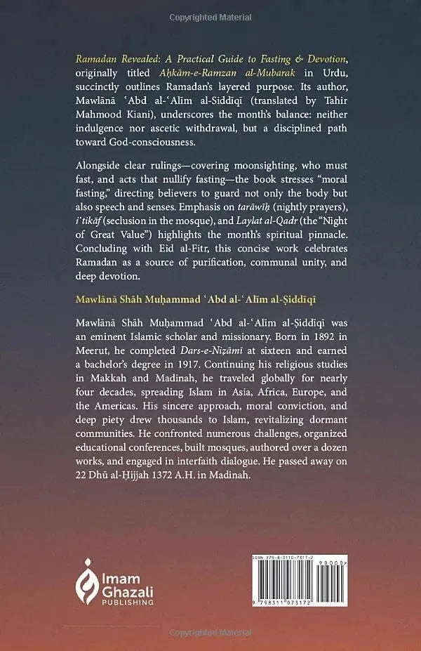 Ramadan Revealed: A Practical Guide to Fasting & Devotion by Abd al-Alim al-Siddiqi book cover