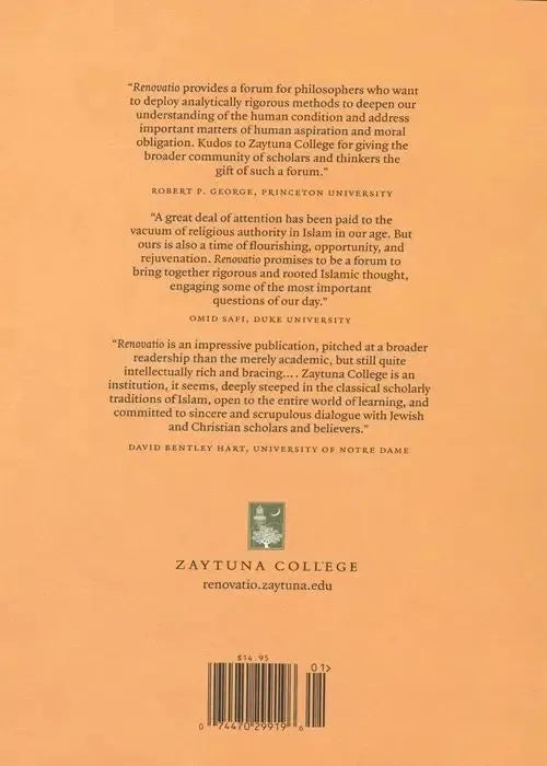 Renovatio: The Distance of Our Differences (The Journal of Zaytuna College - Fall 2017)