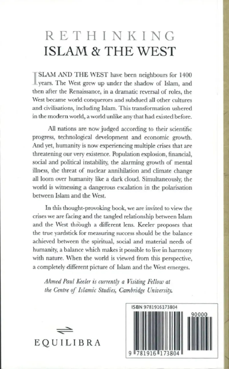 Rethinking Islam & the West (A new Narrative for Age of Crises) by Ahmed Paul Keeler book cover