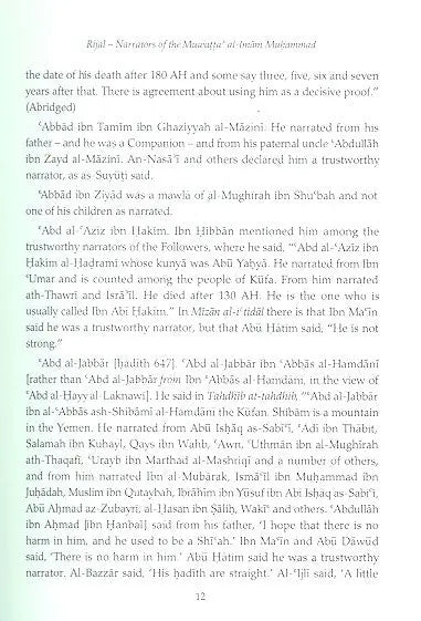 Rijal : Narrators of the Muwatta al-Imam Muhammad Taha Publishers