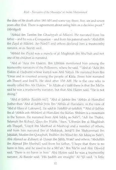 Rijal : Narrators of the Muwatta al-Imam Muhammad Taha Publishers