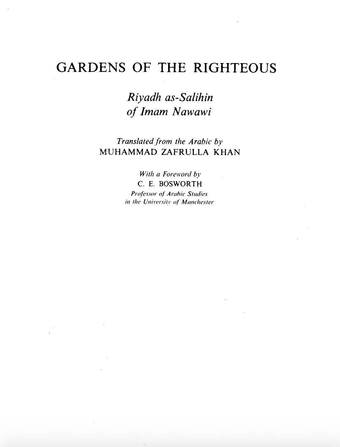 Riyad as-Salihin The Gardens Of The Righteous