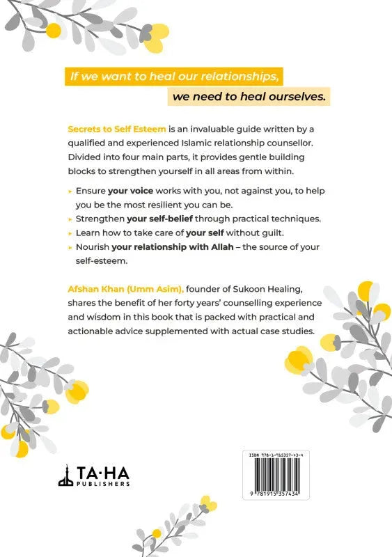 Secrets to Self Esteem: Rebuilding the YOU that Allah Created You To Be by Afshan Khan book cover