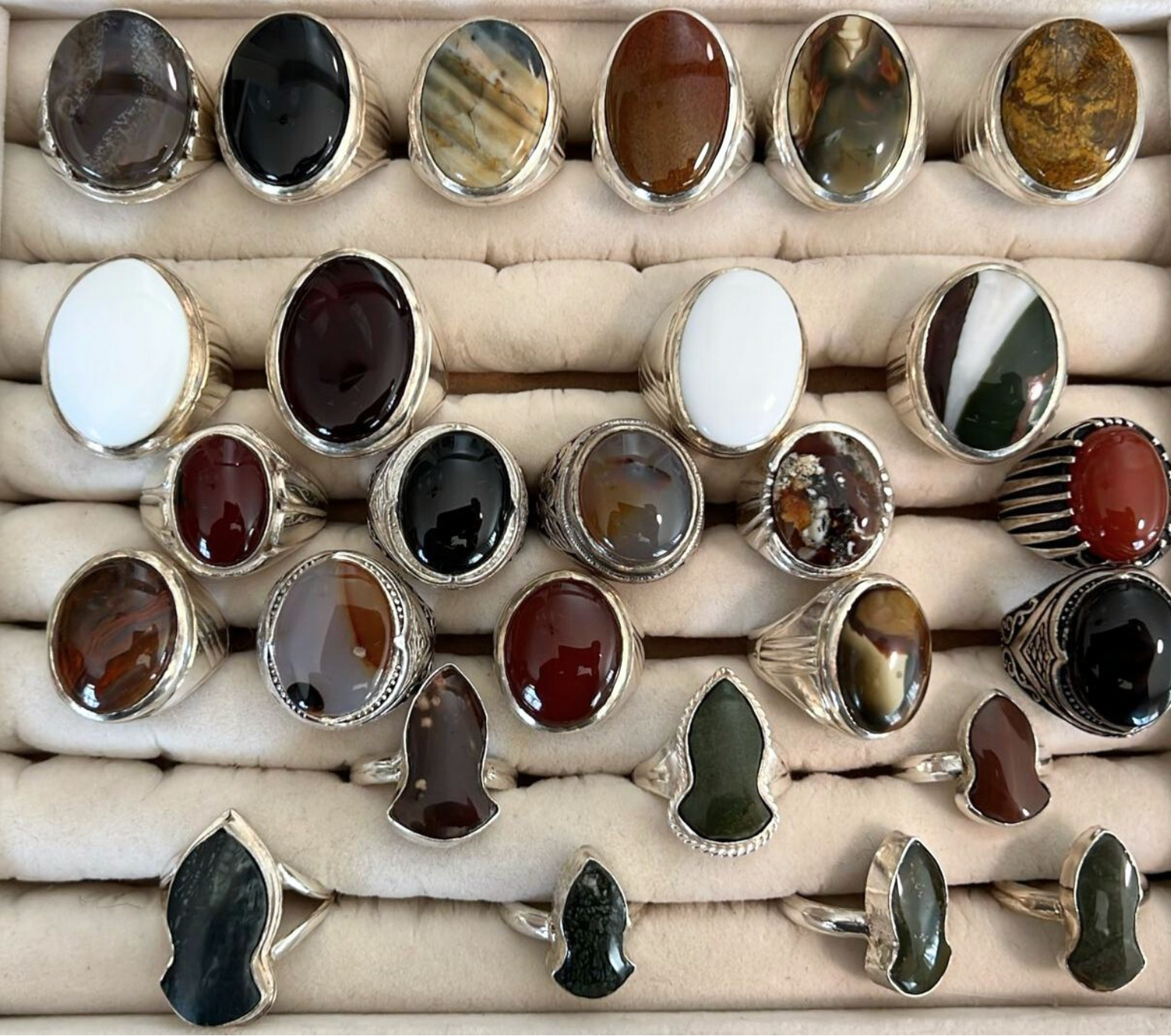 Tarim Collection of Agate(Aqeeq) Rings