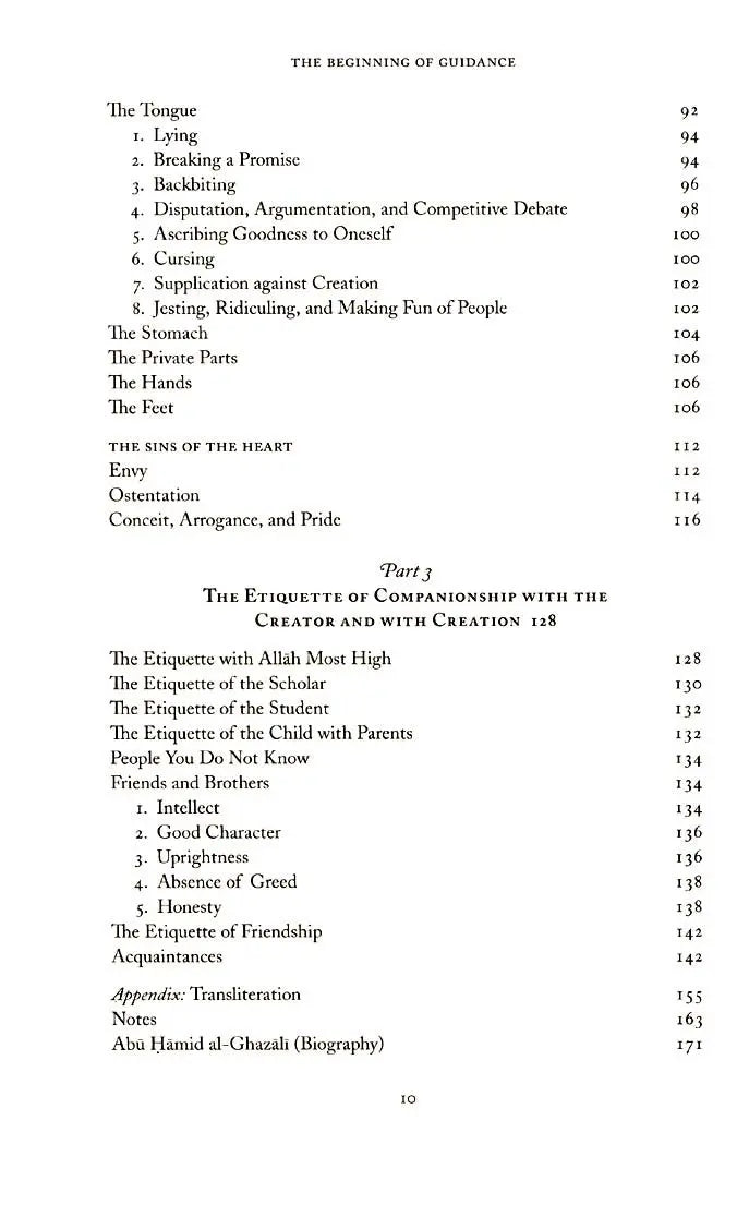 The Beginning of Guidance (Bidayat al-Hidaya) White Thread Press