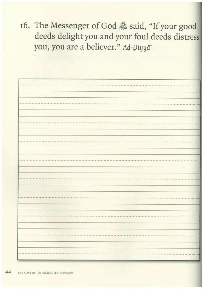 The Content of Character Copybook