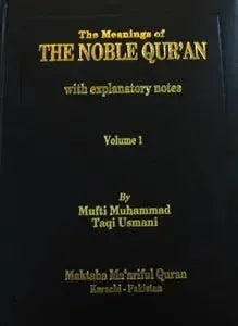The Meaning of the Noble Qur'an (2 volume set) by Muhammad Taqi Usmani book cover