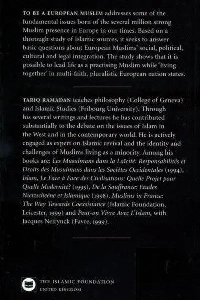 To be a European Muslim