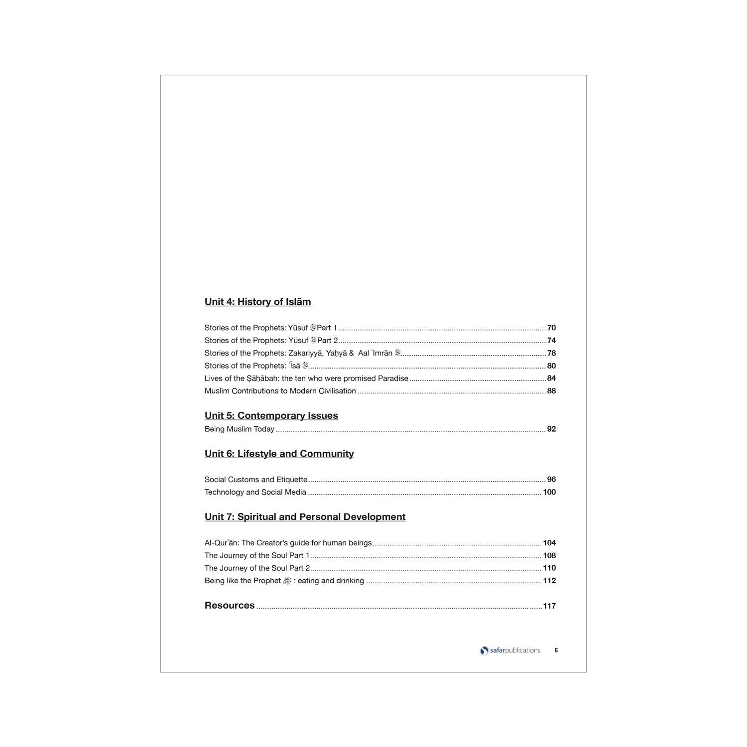 Safar Teacher's Guide for Islamic Studies: Level 7