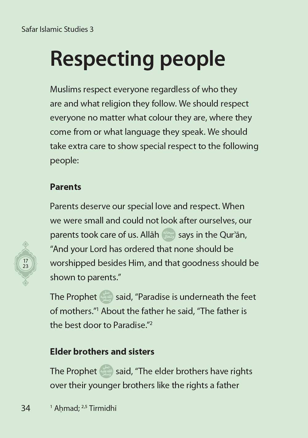 Safar Islamic Studies: Textbook 3