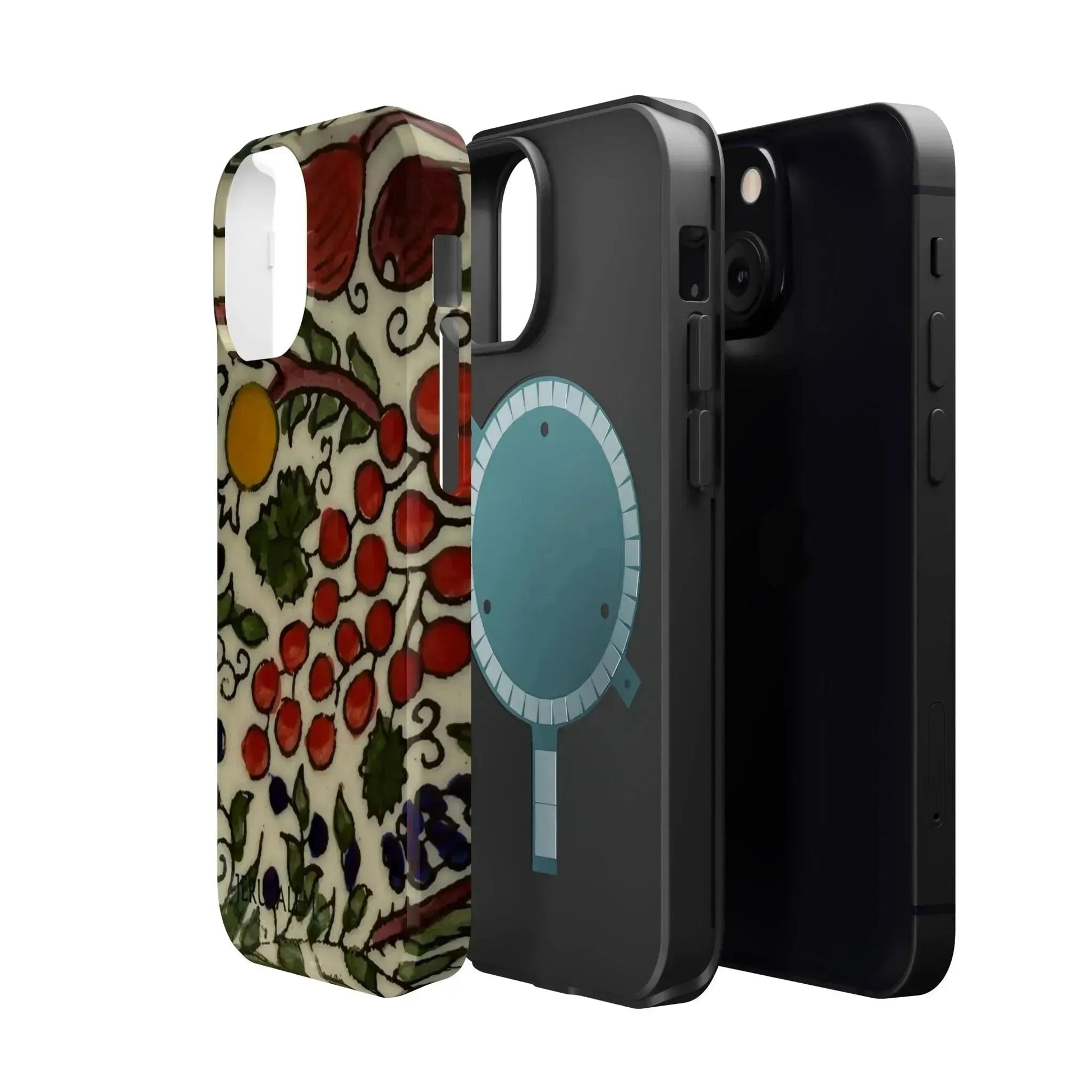 Jerusalem City Fruits Design Iphone Magnetic Tough Case book cover