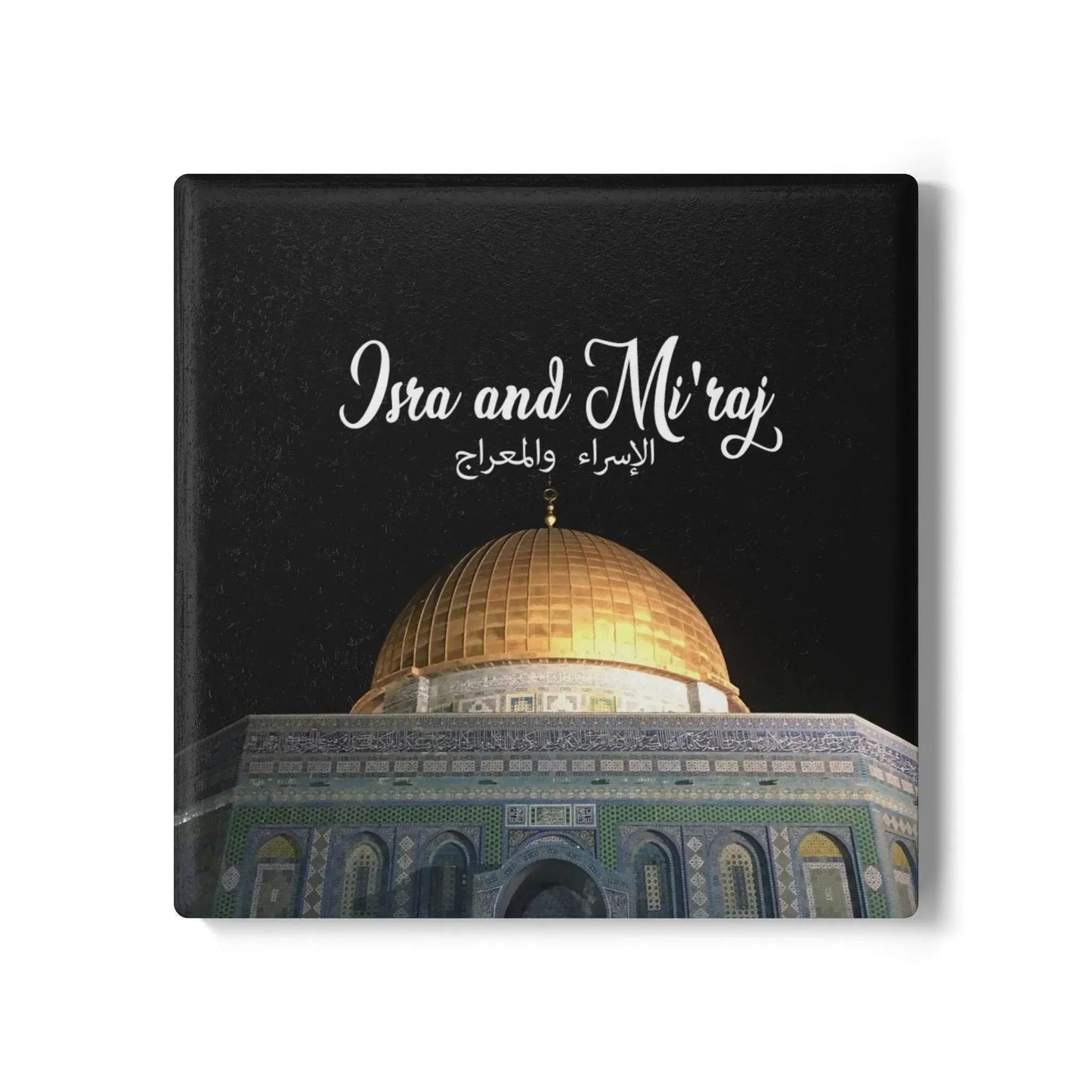 Isra and Mi3raj Ceramic Coaster book cover