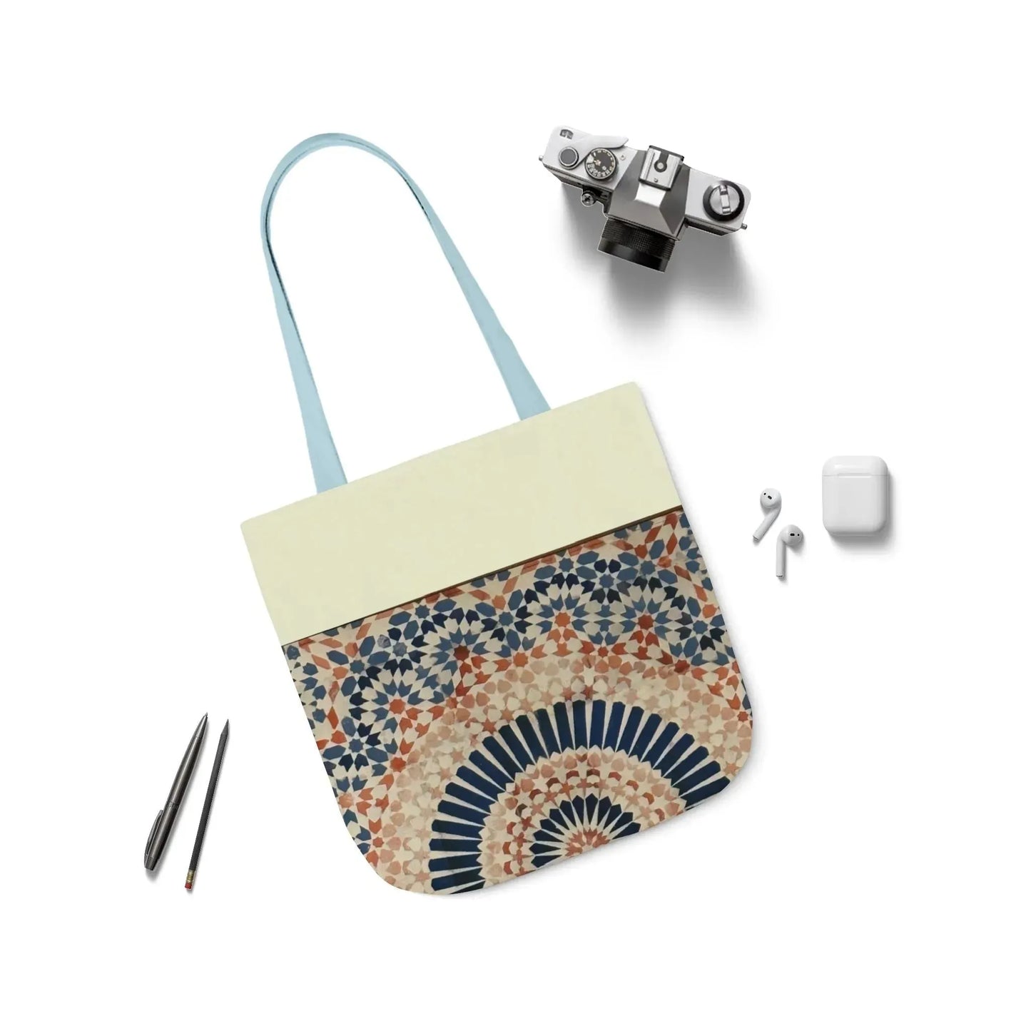 Moroccan Design Tote Bag, 3-Color Straps book cover