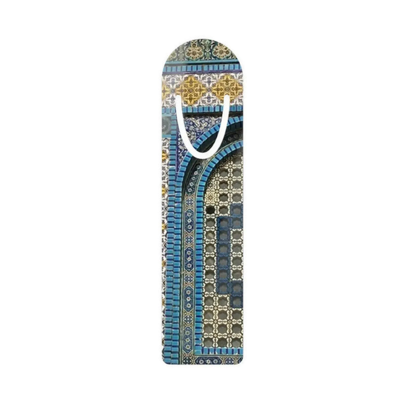 Aqsa Elegant Geometric Pattern Bookmark - Stylish Metal Page Holder book cover
