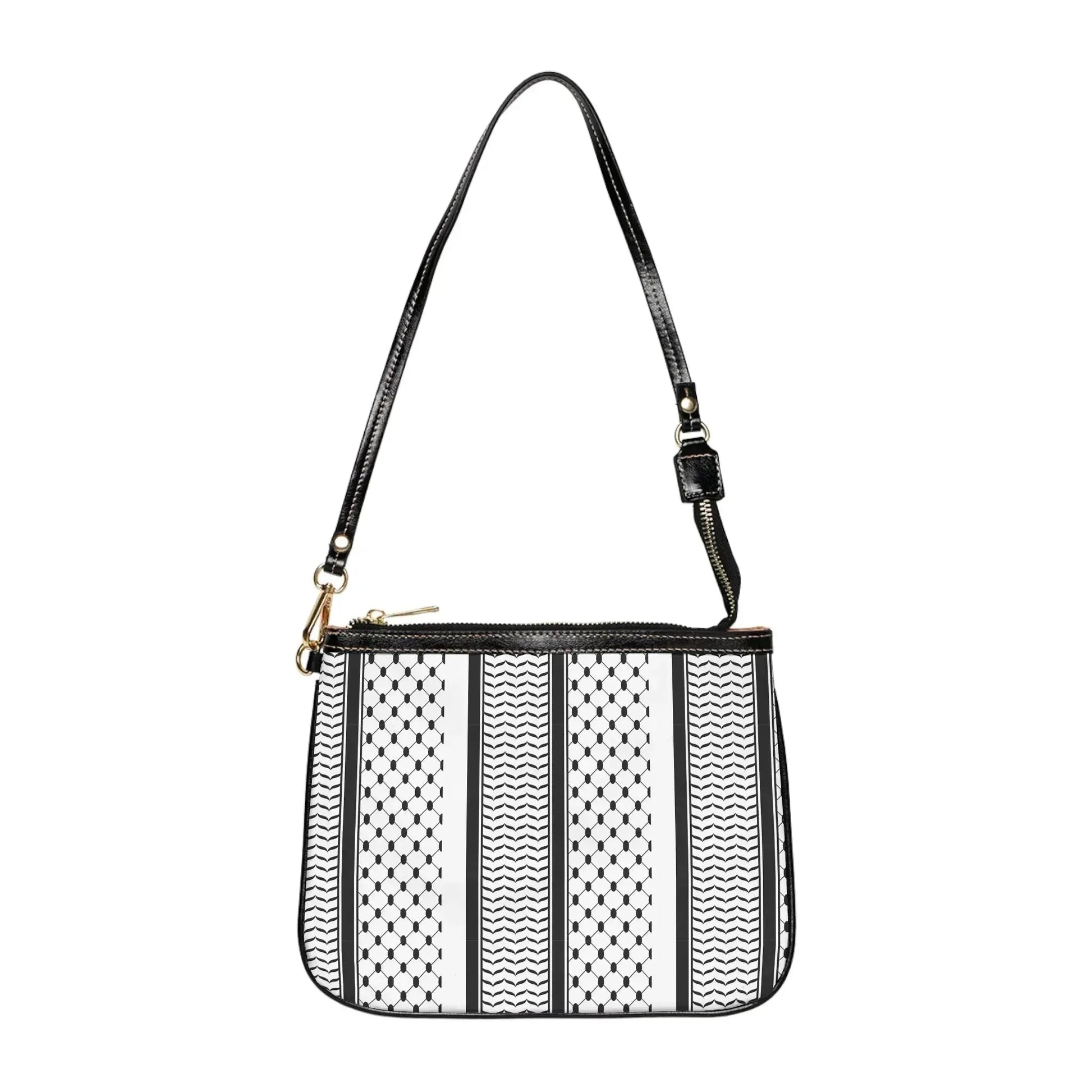 Black and White Kufi Shoulder Bag - Small Leather Crossbody Purse book cover