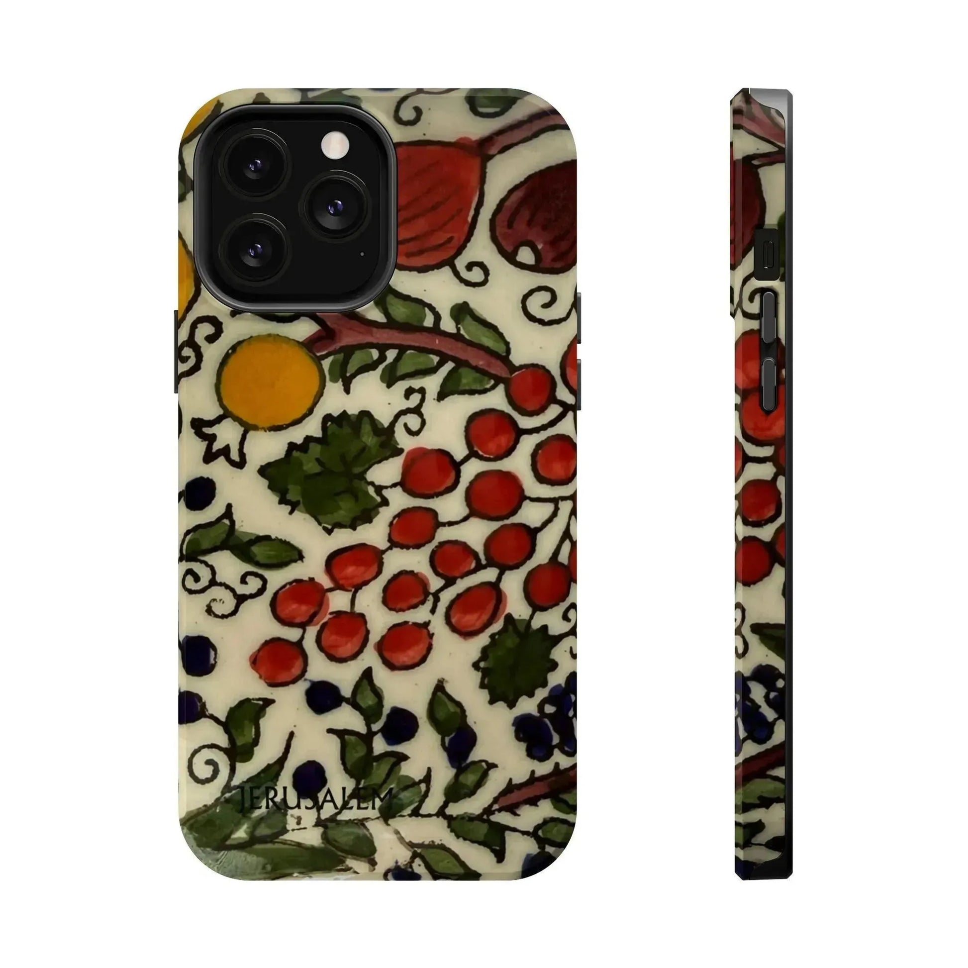 Jerusalem City Fruits Design Iphone Magnetic Tough Case book cover