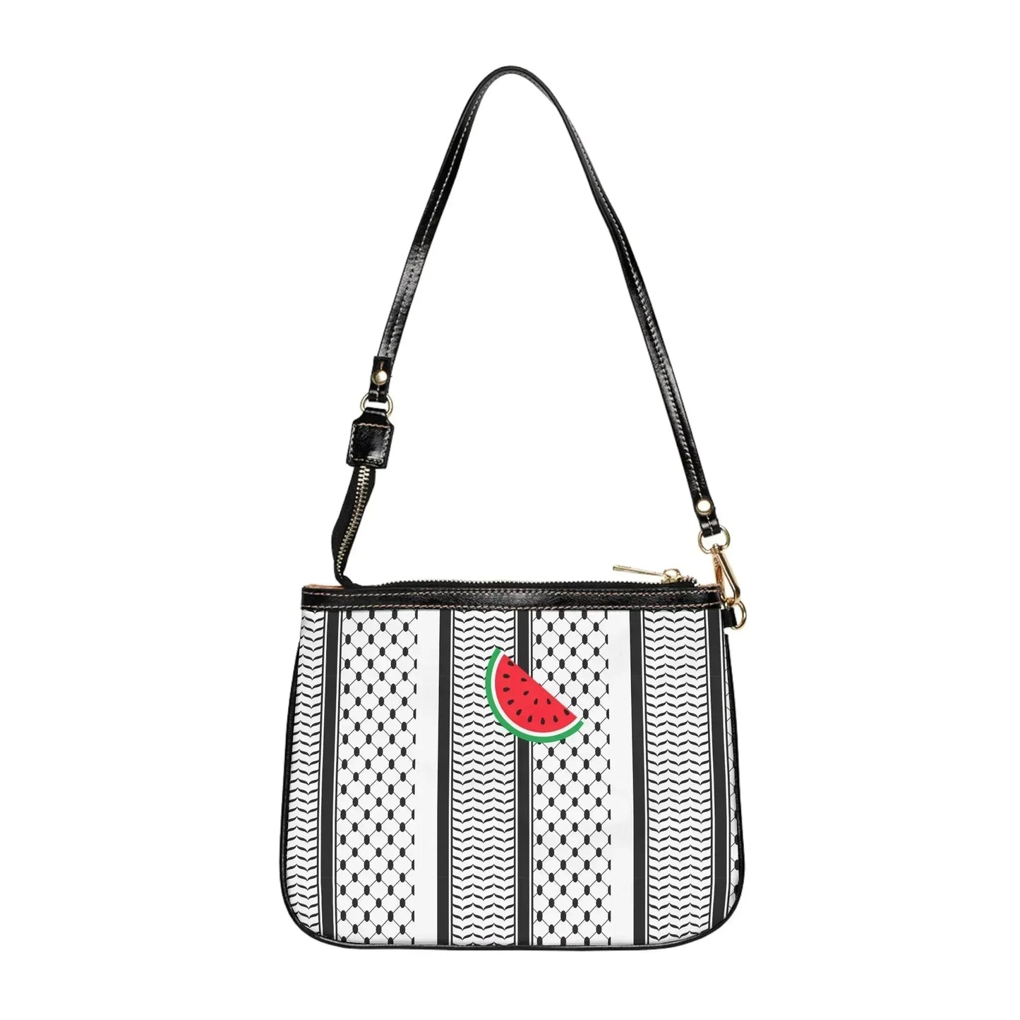 Black and White Kufi Shoulder Bag - Small Leather Crossbody Purse book cover