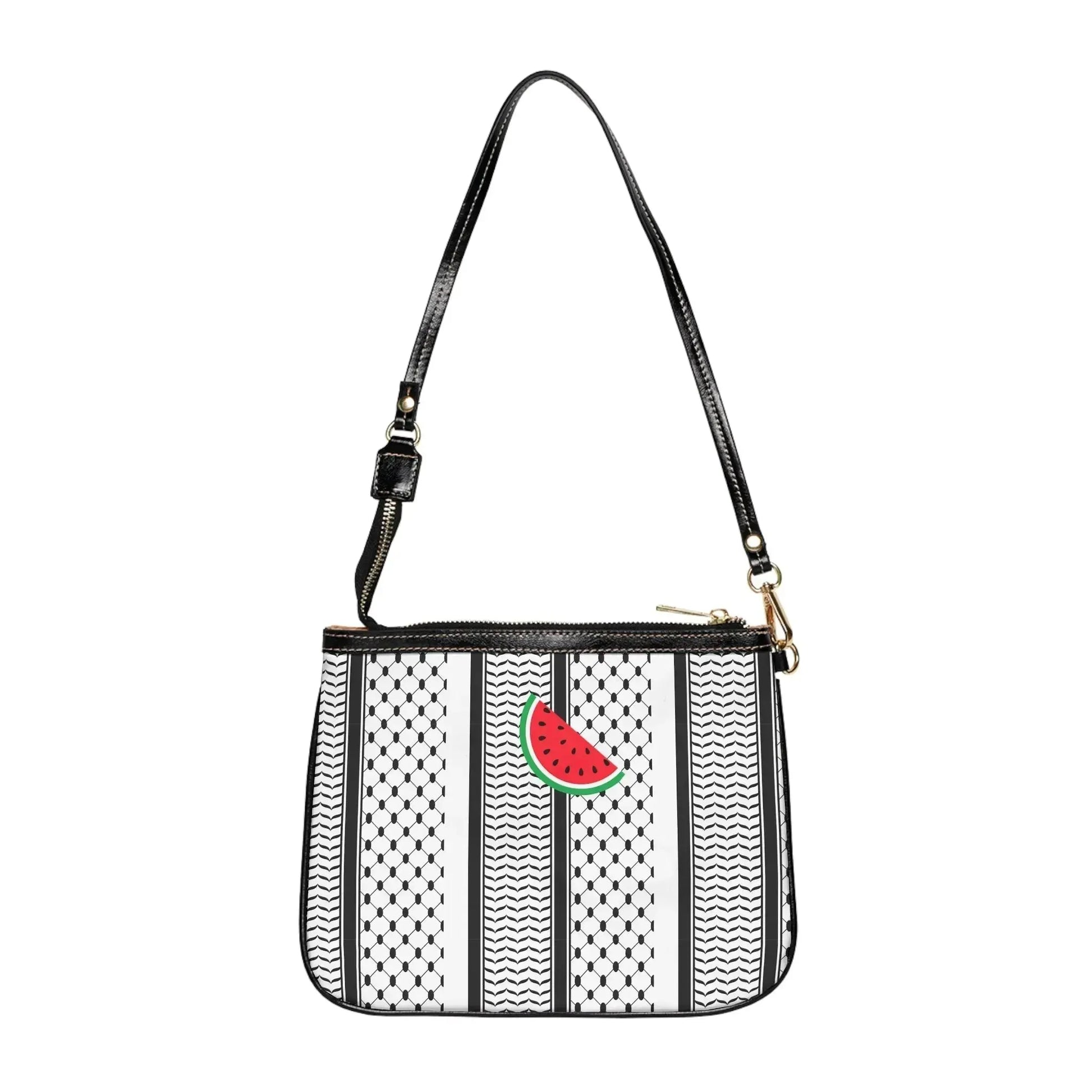 Black and White Kufi Shoulder Bag - Small Leather Crossbody Purse book cover