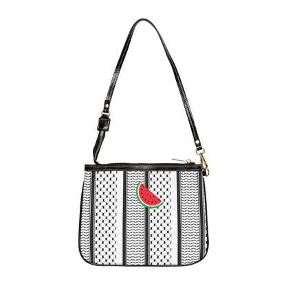 Black and White Kufi Shoulder Bag - Small Leather Crossbody Purse book cover