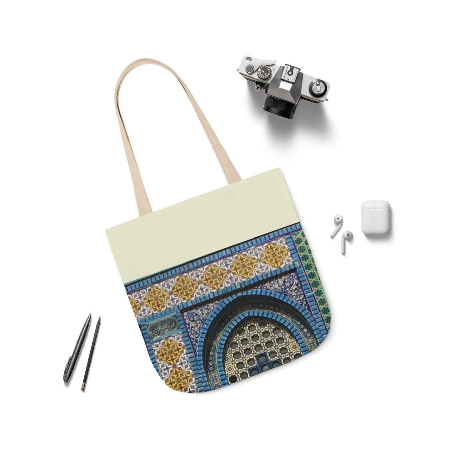 Aqsa Tote Bag, 3-Color Straps