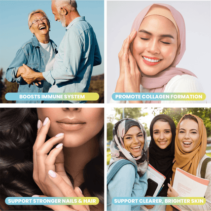 Halal Marine Collagen Gummies for Anti-Aging, Hair, Skin & Nails